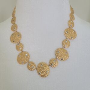 Goldplated w/Rhinestones Necklace, 18 in